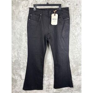 LCJD Ringspun Originals Men's Black Bootcut Jeans 38x32 Alternative Grunge Denim